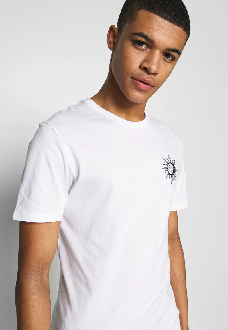 Pier One Hombre SUN MOON TEE - Camiseta Estampada - White - Imagen 4