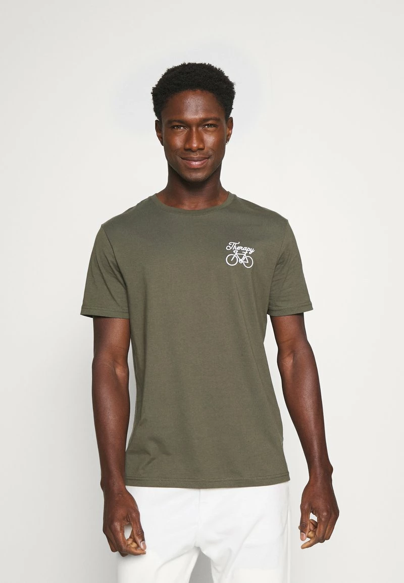 Pier One Hombre THERAPY BIKE EMBRO - Camiseta Básica - Olive