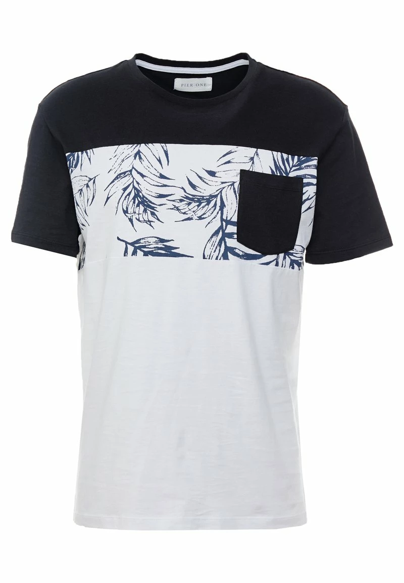 Pier One Hombre Camiseta Estampada - White/black - Imagen 5