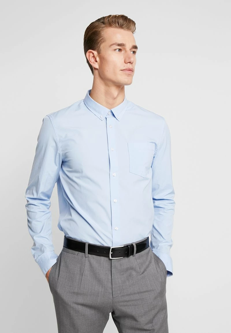 Pier One Hombre 2 PACK - Camisa Elegante - White/light Blue - Imagen 2