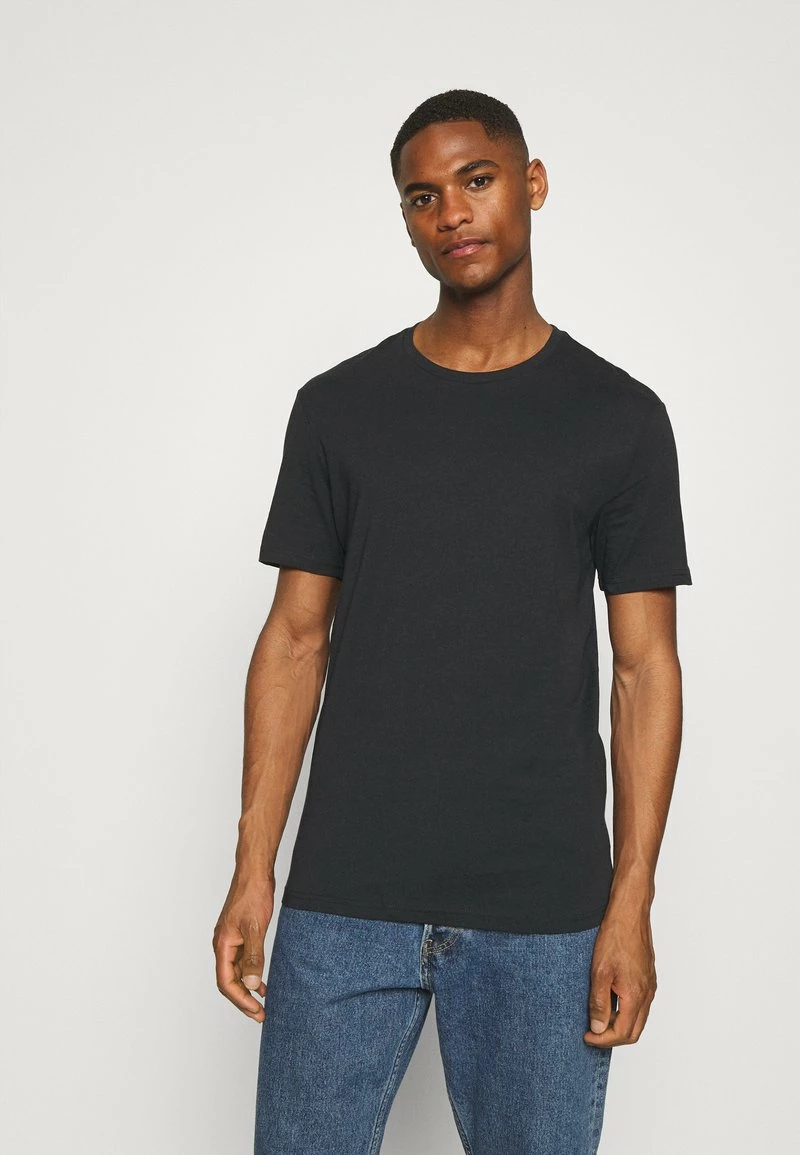 Pier One Hombre 5 PACK - Camiseta Básica - Black/white/light Grey - Imagen 4