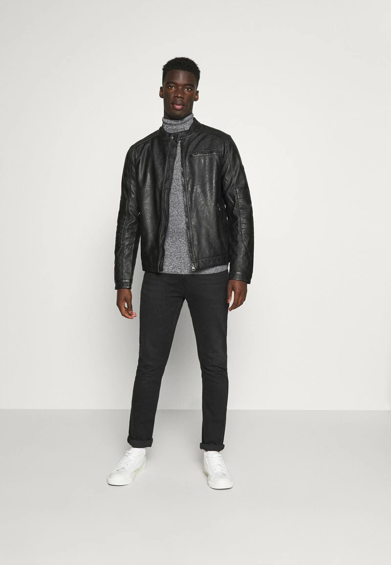 Pier One MUSCLE FIT TURTLE - Jersey De Punto - Mottled Grey, Hombre - Imagen 2