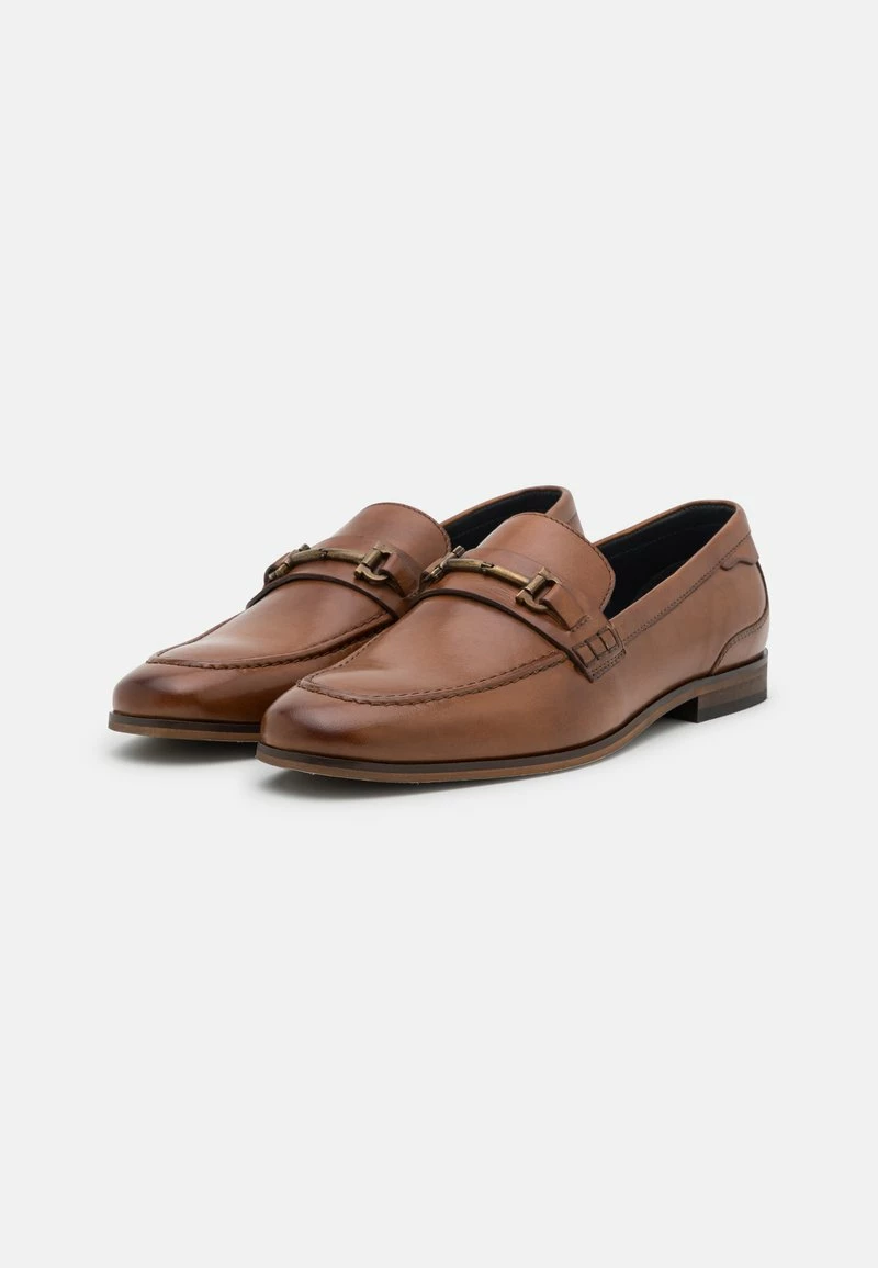 Pier One Hombre LEATHER - Mocasines - Cognac - Imagen 4