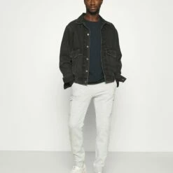 Pier One 2 PACK - Camiseta De Manga Larga - Olive/dark Blue, Hombre