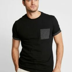 Pier One Hombre Camiseta Estampada - Black