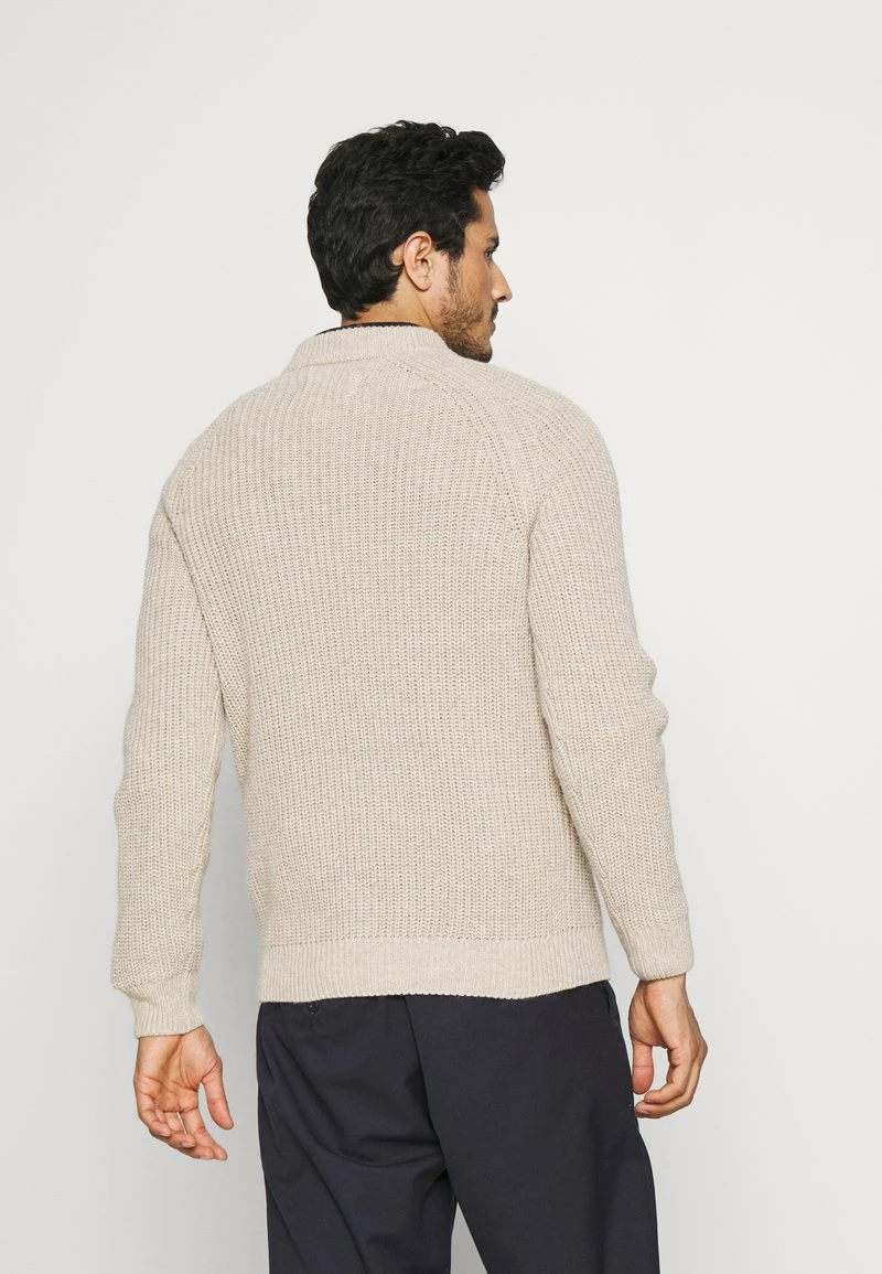 Pier One Hombre CHUNKY MOCKNECK JUMPER - Jersey De Punto - Mottled Beige - Imagen 3