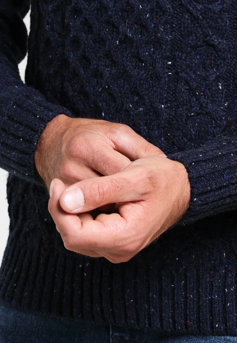 Pier One Hombre Jersey De Punto - Mottled Dark Blue - Imagen 5