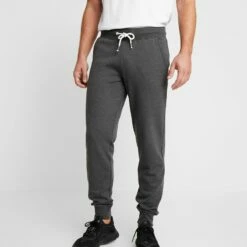 Pier One Hombre Pantalones Deportivos - Mottled Dark Grey