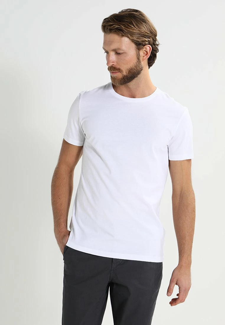 Pier One Hombre 2 PACK - Camiseta Básica - White - Imagen 3