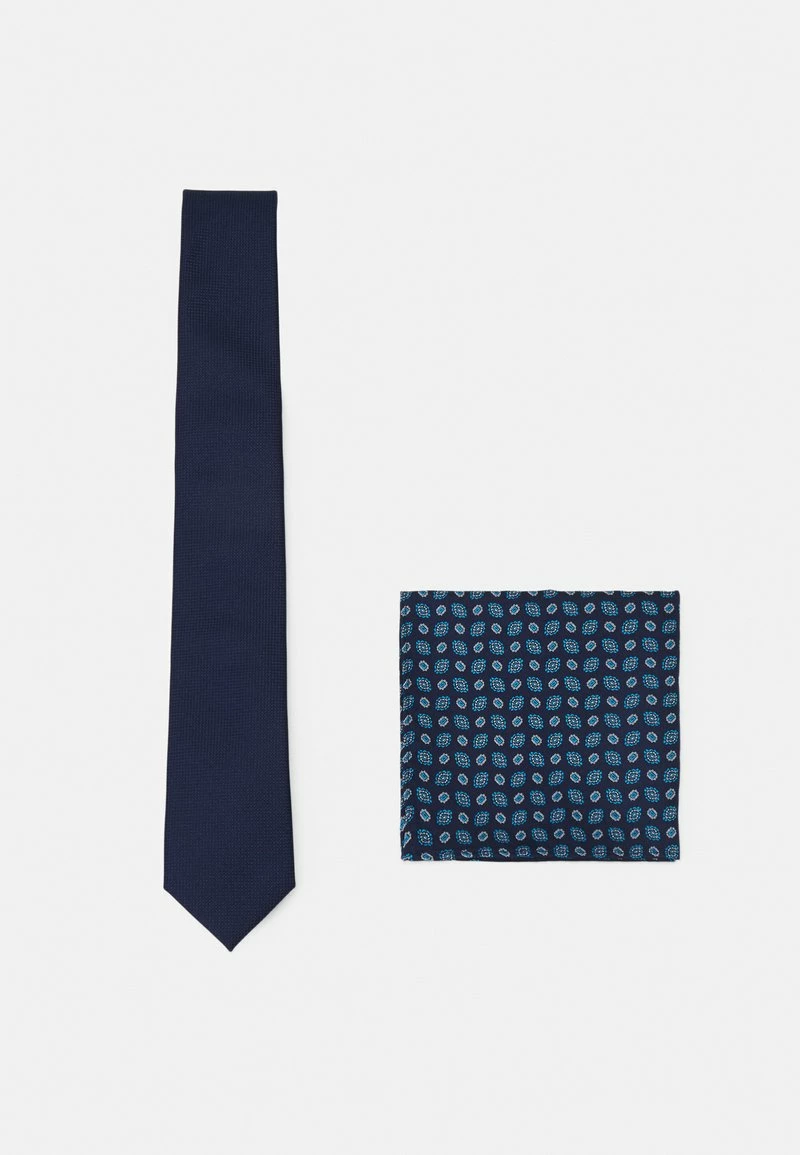 Pier One Hombre SET - Corbata - Dark Blue