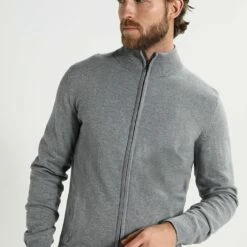 Pier One Chaqueta De Punto - Grey, Hombre