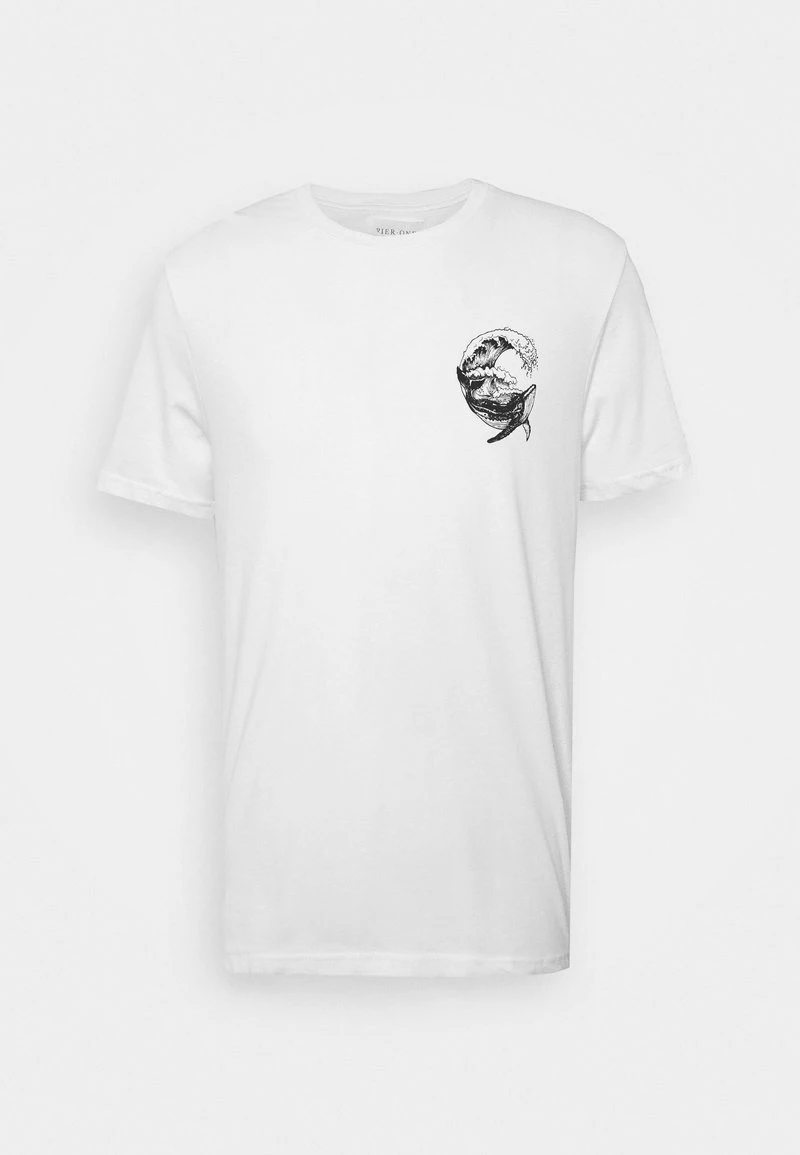 Pier One Hombre Camiseta Estampada - White - Imagen 4