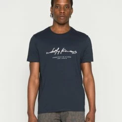 Pier One Hombre Camiseta Estampada - Dark Blue