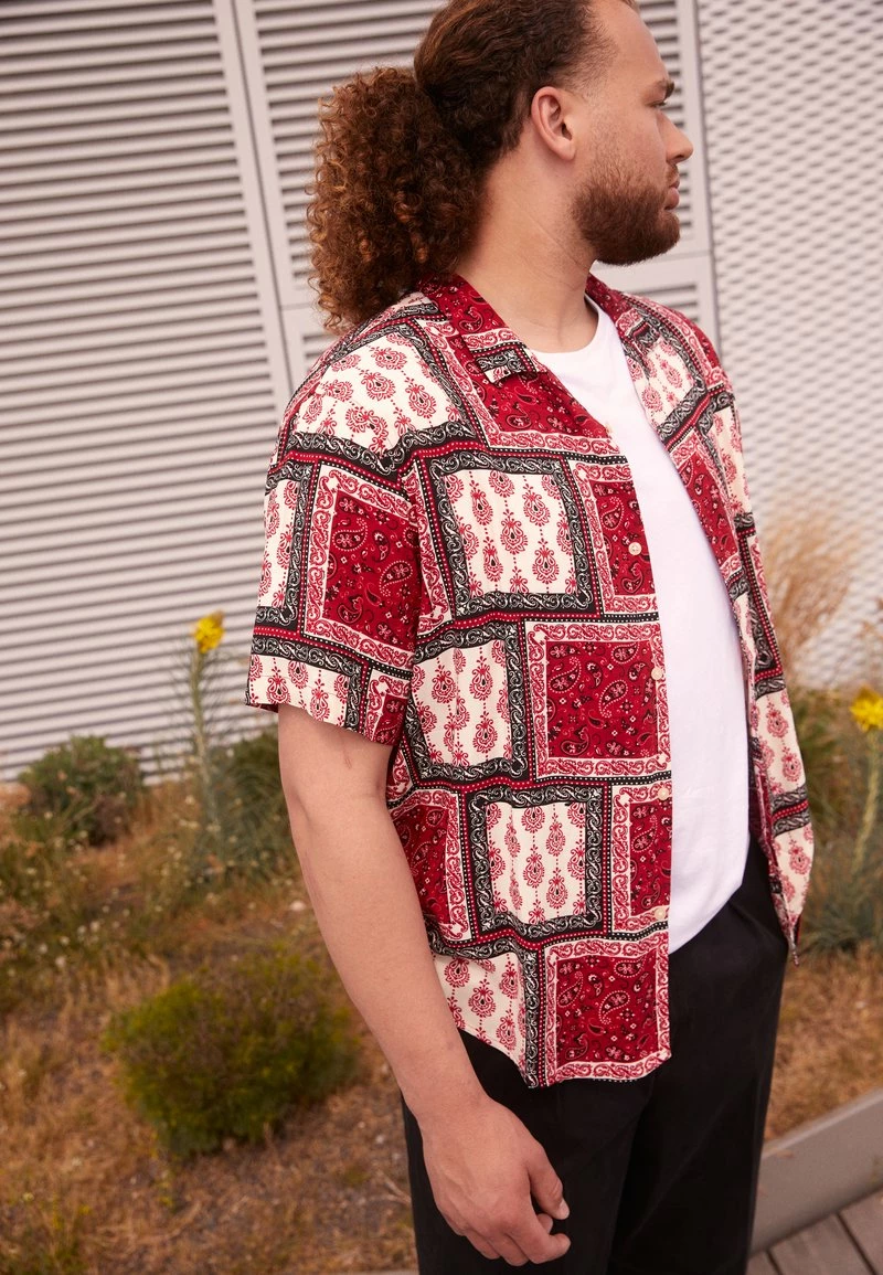 Pier One Hombre PAISLEY - Camisa - Red-beige - Imagen 3