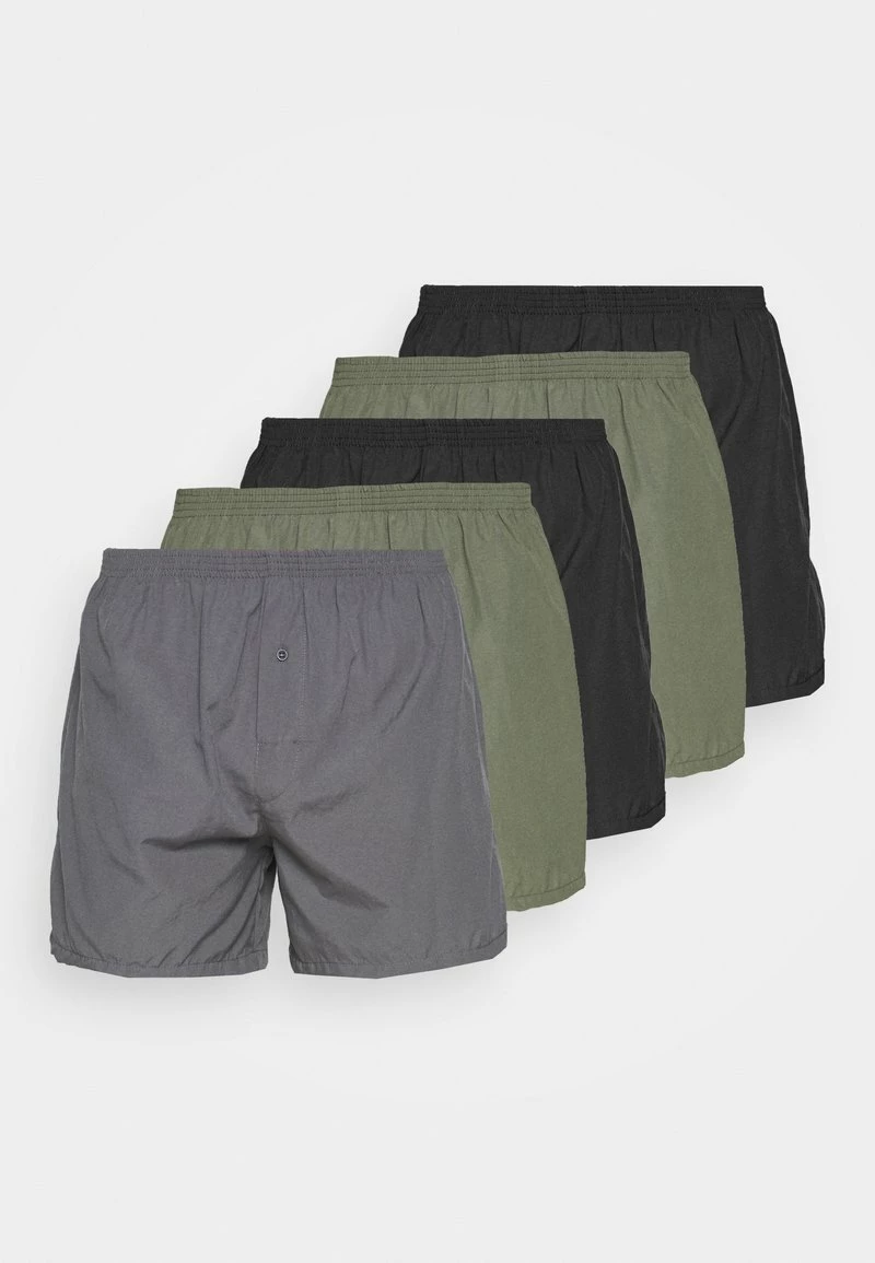 Pier One Hombre 5 PACK - Boxer - Black/khaki/dark Grey - Imagen 5
