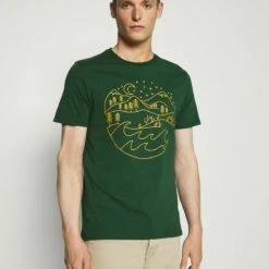 Pier One Hombre Camiseta Estampada - Dark Green
