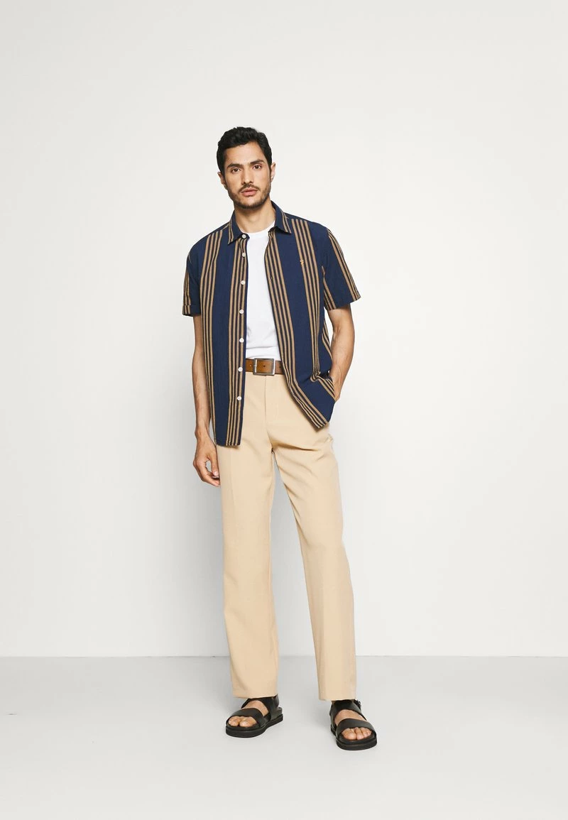 Pier One Hombre 5 PACK - Camiseta Básica - White/black/bordeaux