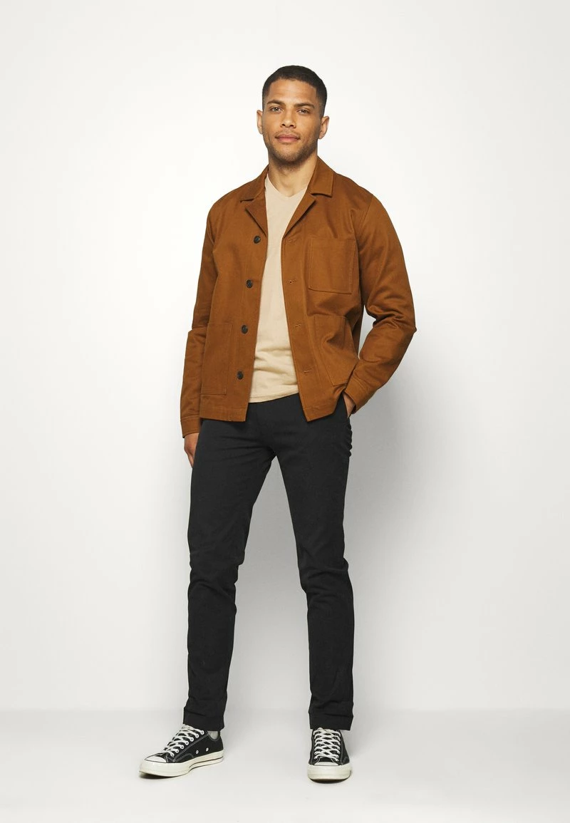 Pier One Hombre 3 PACK - Camiseta Básica - Khaki/tan/dark Blue