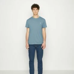 Pier One Hombre WITH BIRD STRAIGHT 5 PACK - Camiseta Básica - Beige/white/light Blue