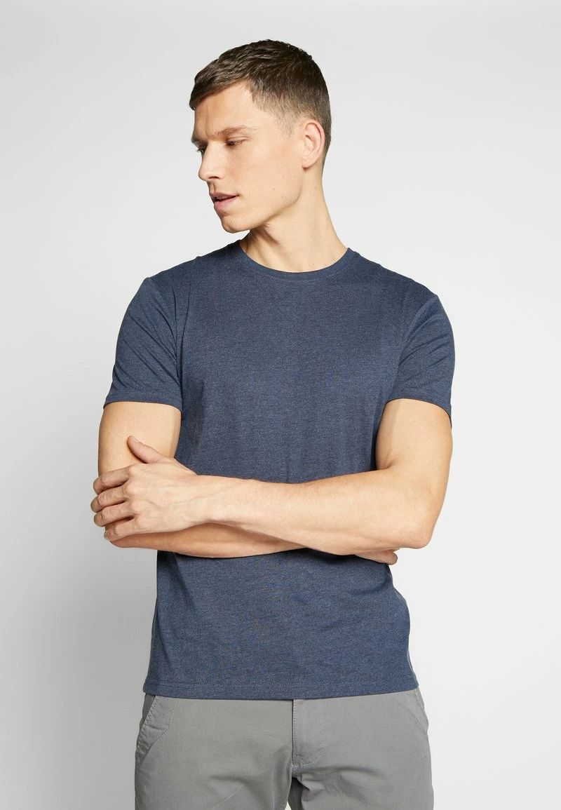 Pier One Hombre 3 PACK - Camiseta Básica - Mottled Bordeaux/white/blue - Imagen 3