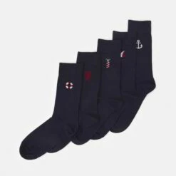 Pier One Hombre 5 PACK - Calcetines - Dark Blue