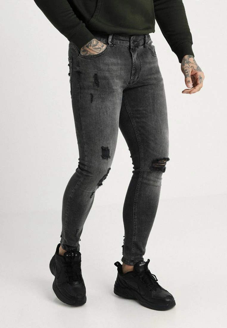 Pier One Hombre Vaqueros Pitillo - Black Denim