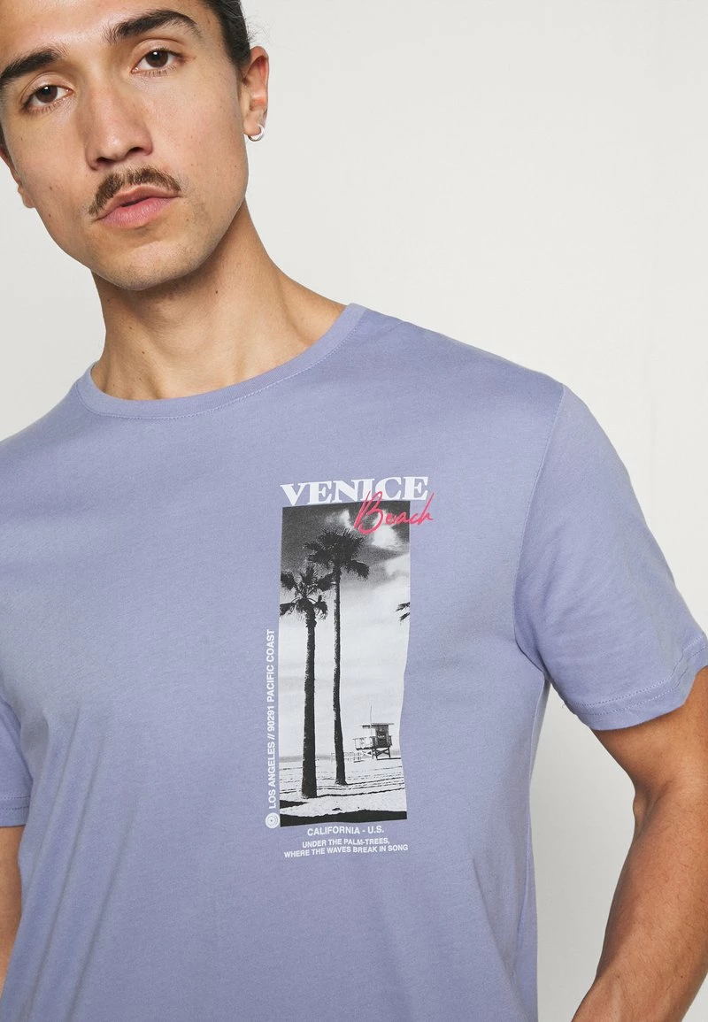 Pier One Hombre Camiseta Estampada - Lilac - Imagen 5