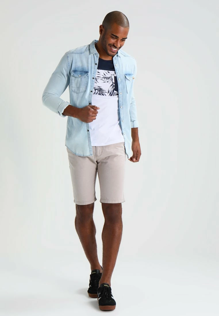 Pier One Hombre Camiseta Estampada - Navy/white - Imagen 2