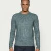 Pier One Hombre ESSENTIAL WINTER CREWNECK - Jersey De Punto - Blue/grey