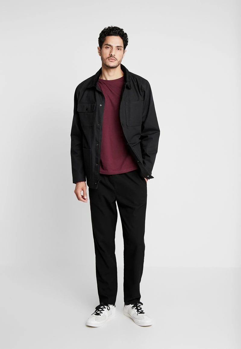 Pier One Hombre Camiseta De Manga Larga - Bordeaux - Imagen 2