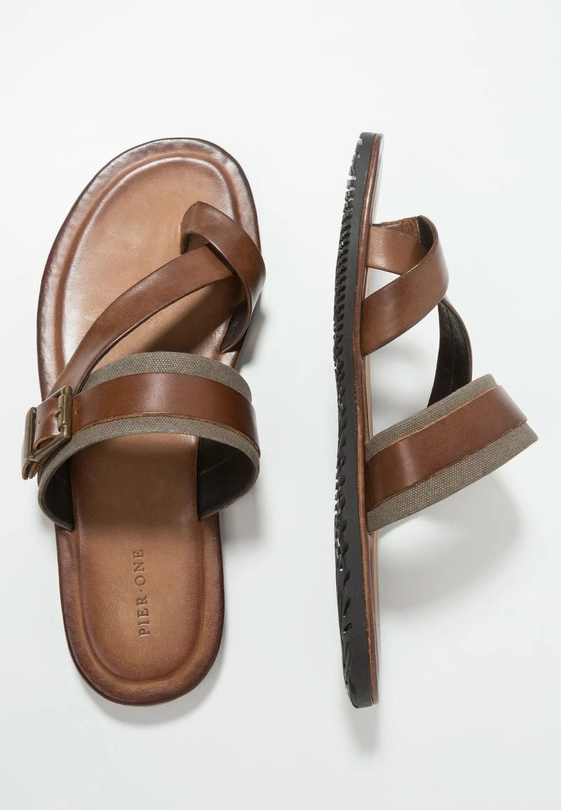 Pier One Hombre Sandalias De Dedo - Cognac - Imagen 2
