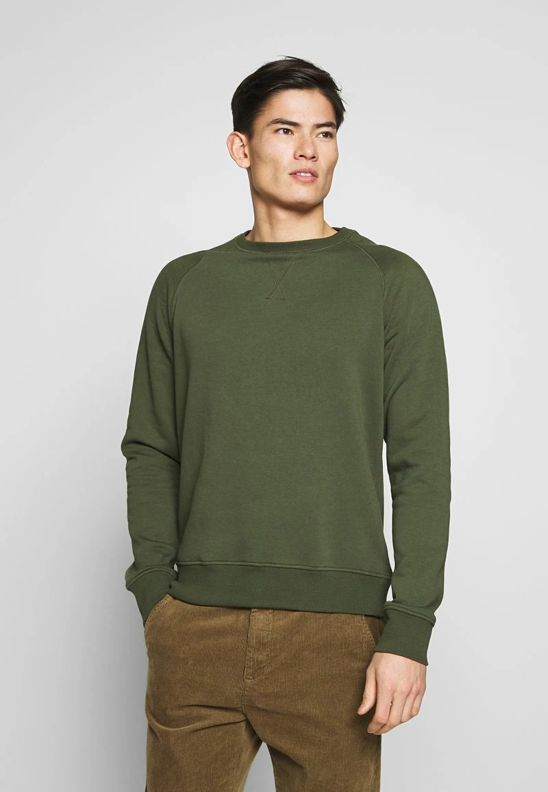 Pier One Hombre 2er Pack CREW NECK - Sudadera - Khaki/black - Imagen 3