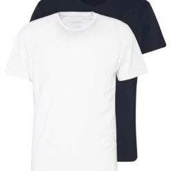 Pier One Hombre 2 PACK - Camiseta Básica - White/dark Blue