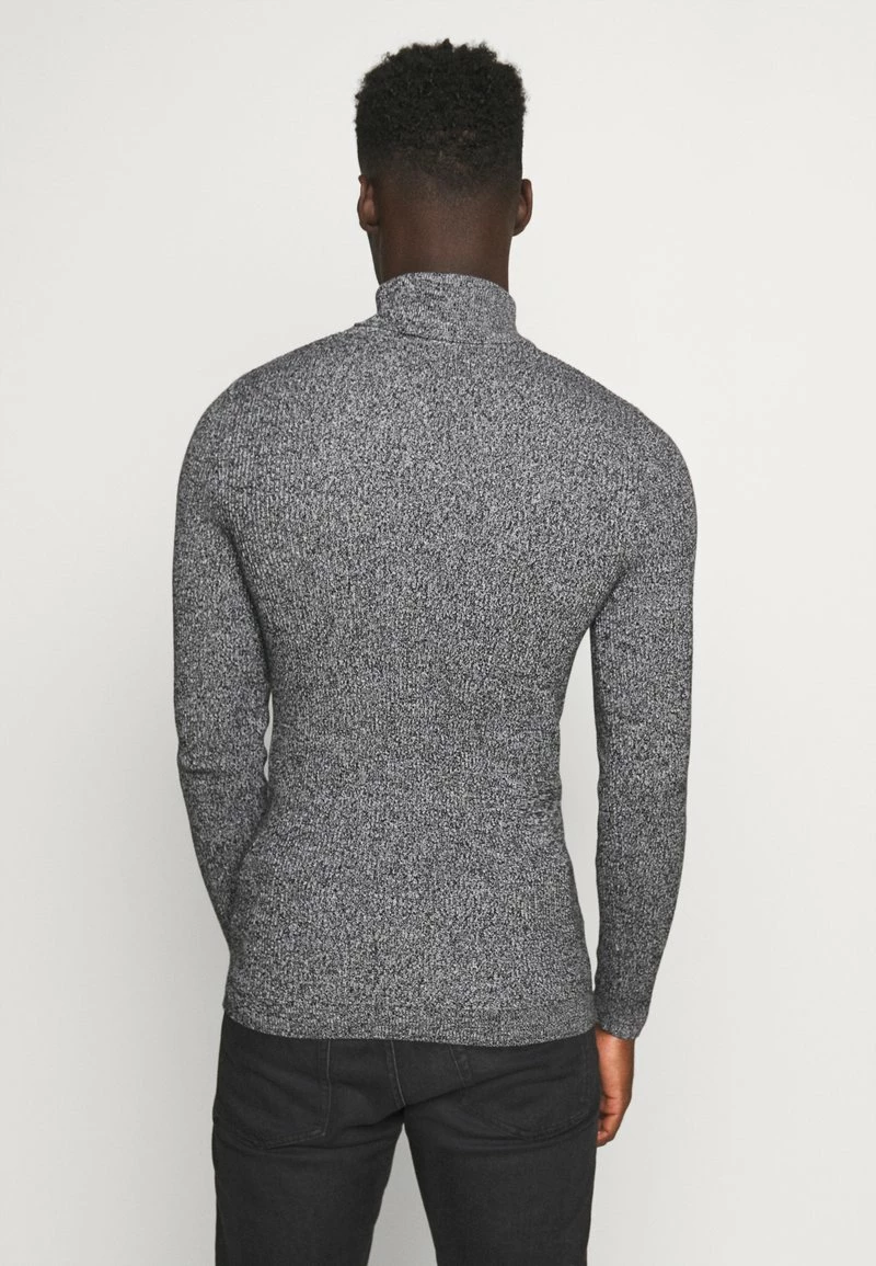 Pier One MUSCLE FIT TURTLE - Jersey De Punto - Mottled Grey, Hombre - Imagen 3