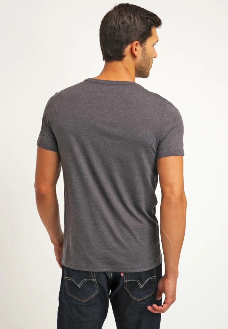Pier One Hombre 2 PACK - Camiseta Básica - Dark Grey Melange - Imagen 4