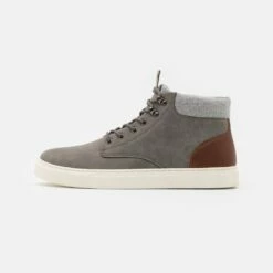 Pier One Hombre Zapatillas Altas - Grey/brown