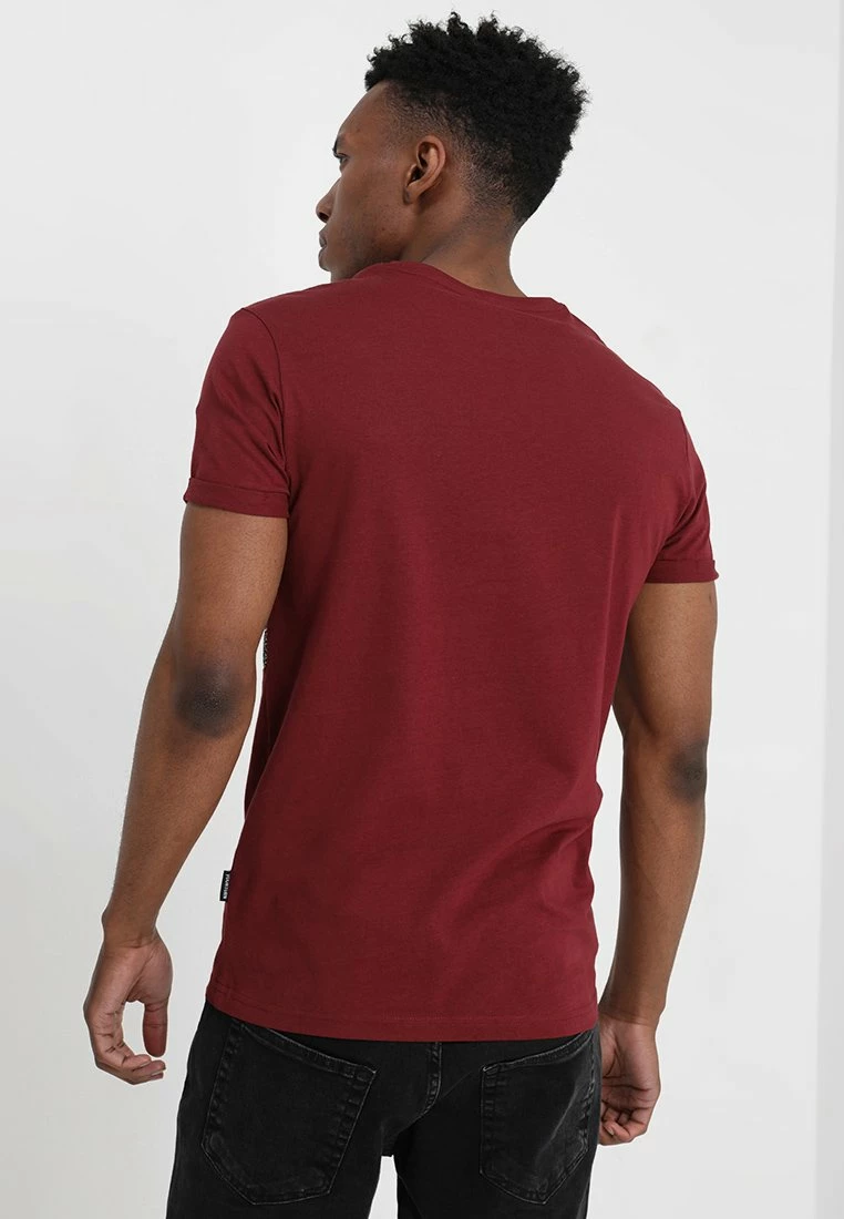 Pier One Hombre Camiseta Estampada - Bordeaux - Imagen 3