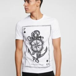 Pier One Hombre Camiseta Estampada - White