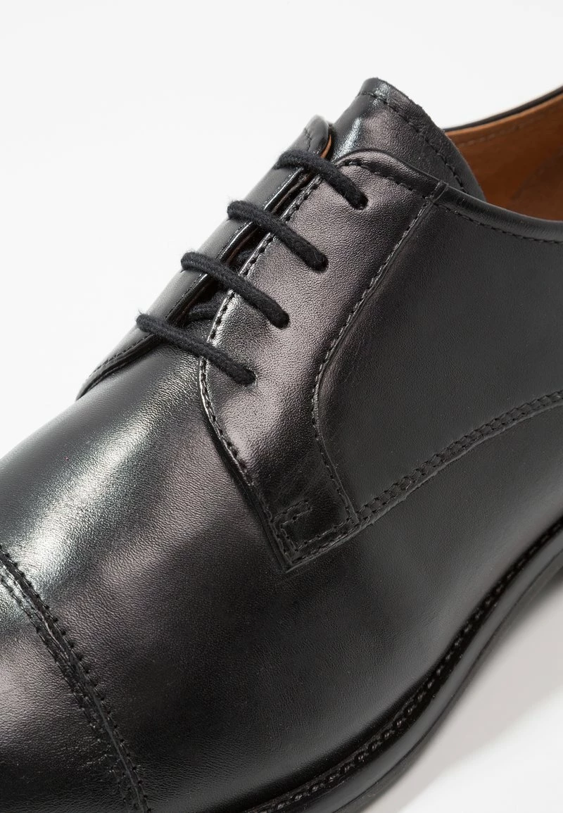 Pier One Hombre LEATHER - Zapatos Con Cordones - Black - Imagen 4