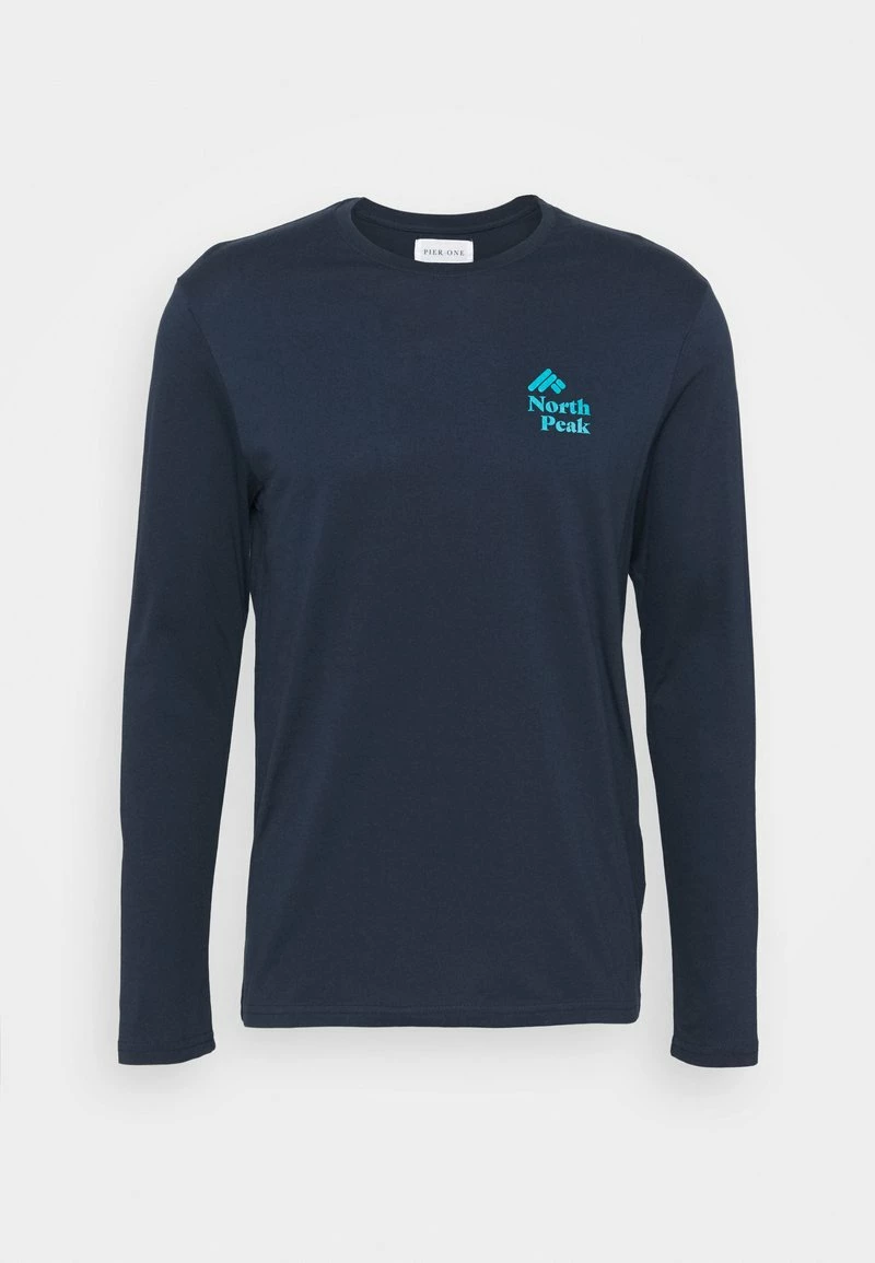 Pier One Hombre Camiseta De Manga Larga - Dark Blue - Imagen 7