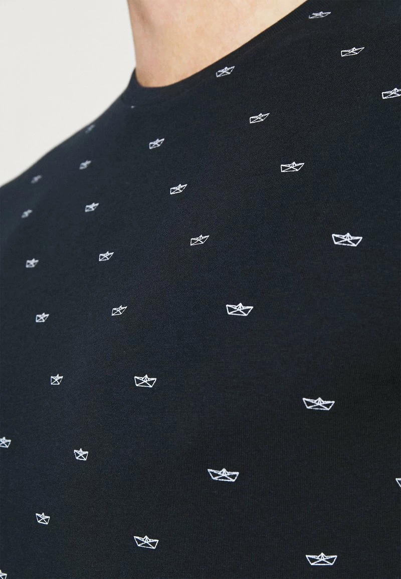 Pier One Hombre Camiseta Estampada - Dark Blue - Imagen 5