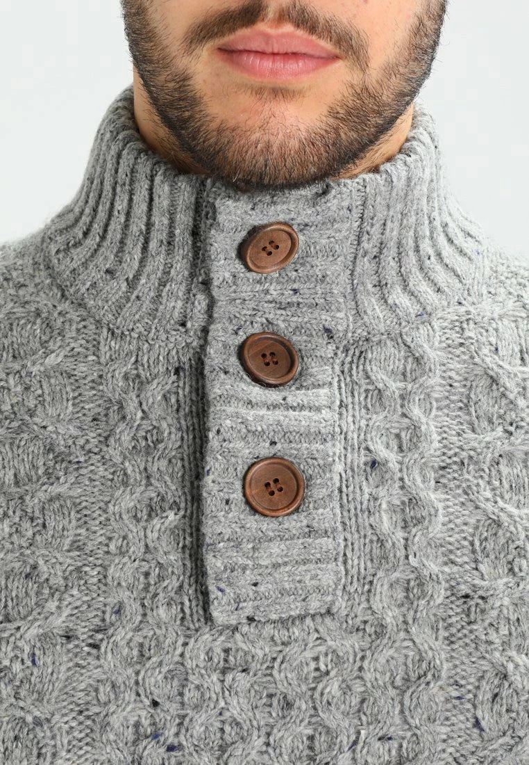 Pier One Hombre Jersey De Punto - Mottled Grey - Imagen 4