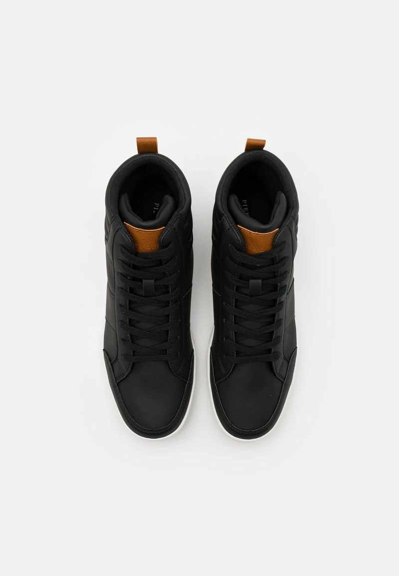 Pier One Hombre Zapatillas Altas - Black/white - Imagen 4