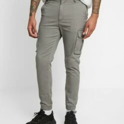 Pier One Pantalones Cargo - Grey, Hombre