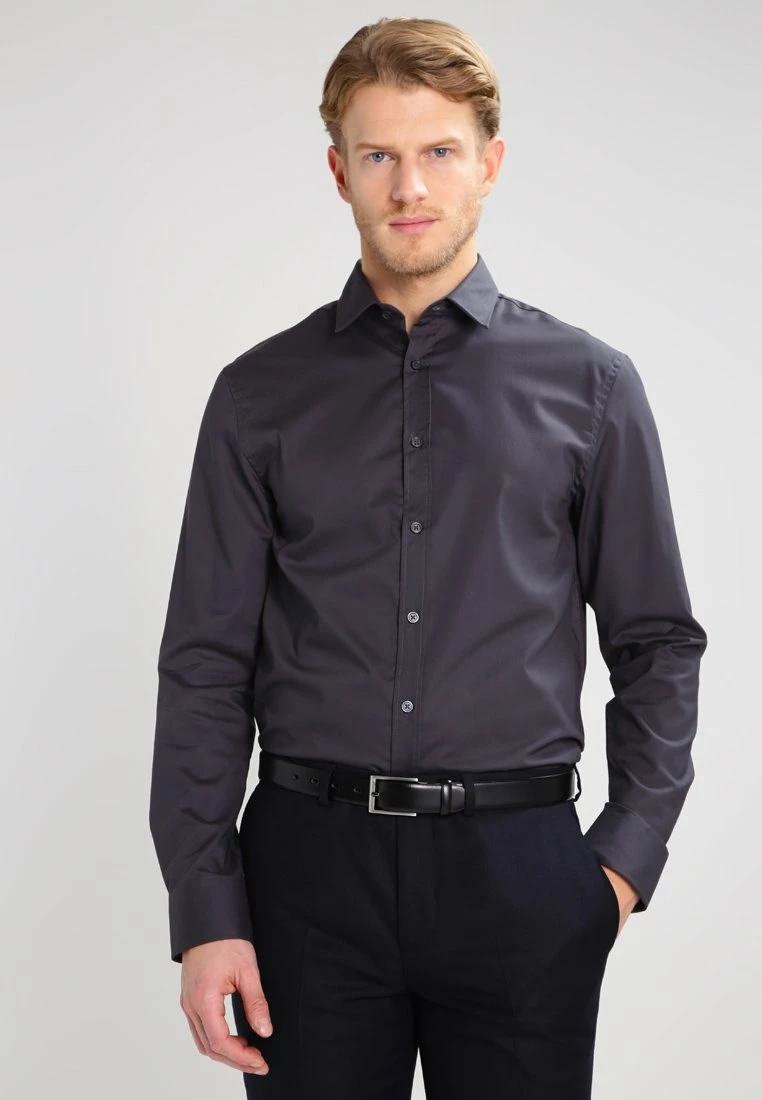 Pier One Hombre Camisa Elegante - Dark Grey
