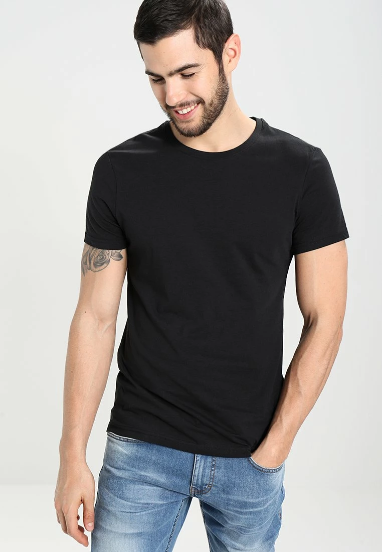 Pier One Hombre 2 PACK - Camiseta Básica - Black - Imagen 2