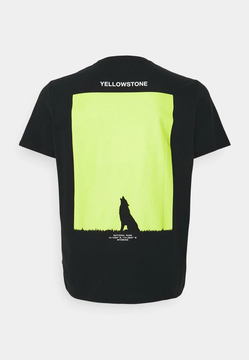 Pier One Hombre Camiseta Estampada - Black - Imagen 2