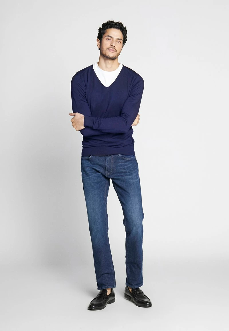 Pier One Hombre 4 PACK - Camiseta Básica - Black/white/blue