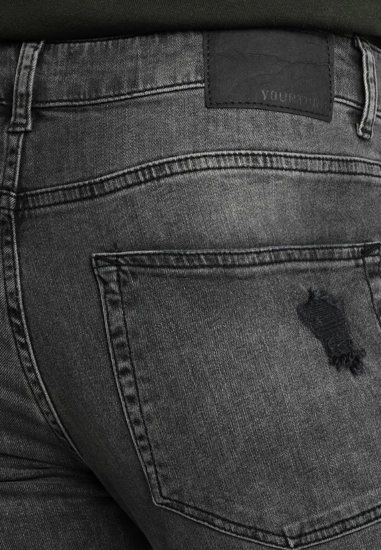 Pier One Hombre Vaqueros Pitillo - Black Denim - Imagen 6