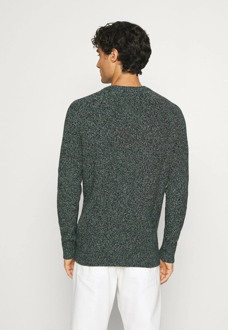 Pier One Hombre MULTICOLOUR HALF CARDIGAN JUMPER - Jersey De Punto - Dark Green - Imagen 3
